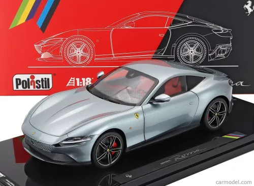 FERRARI  ROMA 2019 - WITH SHOWCASE - NUMBERED ONE BY ONE  GRIGIO TITANIO - GREY MET
