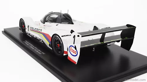 PEUGEOT   905 EVO1bis SA35 3.5L V10 TEAM PEUGEOT TALBOT SPORT N 1 WINNER 24h LE MANS 1992 D.WARWICK - Y.DALMAS - M.BLUNDELL - CON VETRINA - WITH SHOWCASE   WHITE