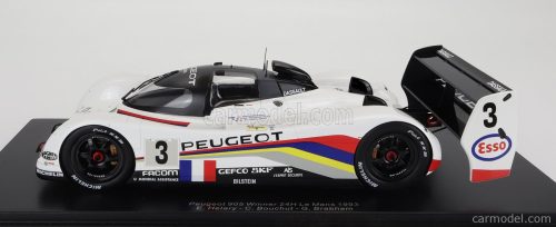 PEUGEOT  905 EVO1B 3.5L V10 TEAM PEUGEOT TALBOT SPORT N 3 WINNER LE MANS 1993 G.BRABHAM - C.BOUCHUT - E.HELARY - CON VETRINA - WITH SHOWCASE