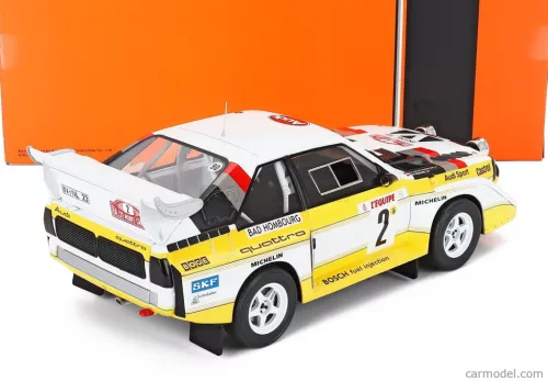 AUDI  QUATTRO SPORT S1 (night version) N 2 4th RALLY MONTECARLO 1986 WALTER ROHRL - CHRISTIAN GEISTDORFER  YELLOW WHITE RED