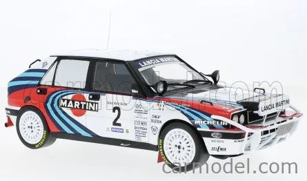 LANCIA  DELTA INTEGRALE 16V MARTINI (night version) N 2 RALLY SAFARI 1990 MIKI BIASION - TIZIANO SIVIERO  WHITE BLUE RED