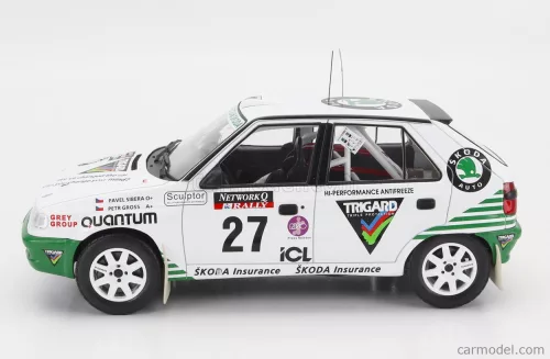 SKODA  FELICIA N 27 RALLY RAC LOMBARD 1995 P.SIBERA - P.GROSS  WHITE GREEN