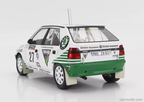 SKODA  FELICIA N 27 RALLY RAC LOMBARD 1995 P.SIBERA - P.GROSS  WHITE GREEN