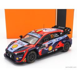   HYUNDAI  i20 N RALLY1 TEAM SHELL MOBIS WRT N 11 3rd RALLY MONTECARLO 2023 THIERRY NEUVILLE - MARTIJN WYDAEGHE  2 TONE BLUE RED