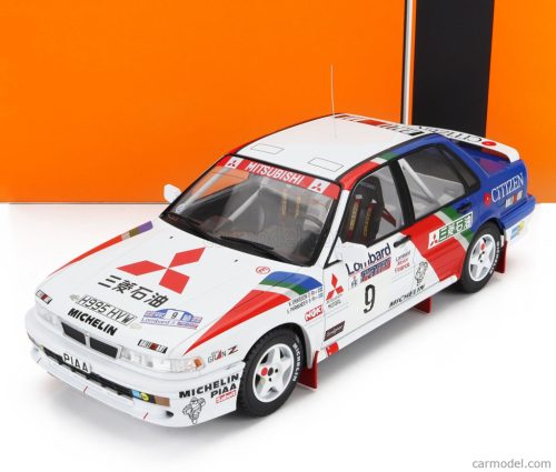 MITSUBISHI  GALANT VR-4 TEAM MITSUBISHI RALLIART EUROPE N 9 2nd RAC RALLY 1990 KENNETH ERIKSSON - STAFFAN PARMANDER  WHITE BLUE RED