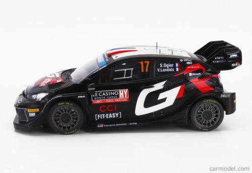TOYOTA  YARIS GR RALLY1 HYBRID TEAM TOYOTA GAZOO RACING WRT N 17 2nd RALLY MONTECARLO 2024 SEBASTIEN OGIER - VINCENT LANDAIS  BLACK