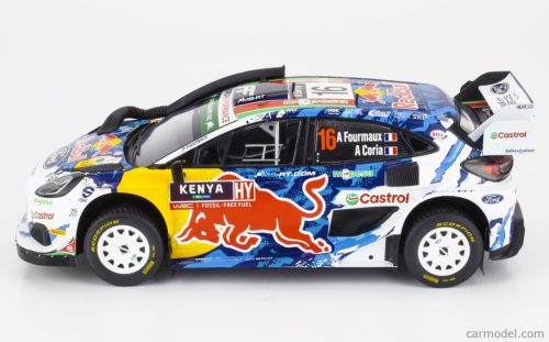 FORD ENGLAND  PUMA RALLY1 RED BULL WRC TEAM M-SPORT FORD WRT N 16 3rd (with snorkel) RALLY SAFARI KENYA 2024 ADRIEN FOURMAUX - ALEXANDRE CORIA  BLUE WHITE RED