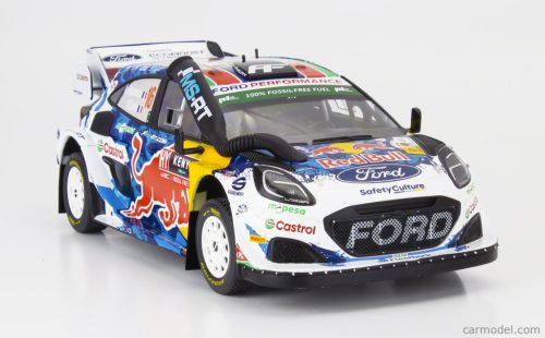 FORD ENGLAND  PUMA RALLY1 RED BULL WRC TEAM M-SPORT FORD WRT N 16 3rd (with snorkel) RALLY SAFARI KENYA 2024 ADRIEN FOURMAUX - ALEXANDRE CORIA  BLUE WHITE RED
