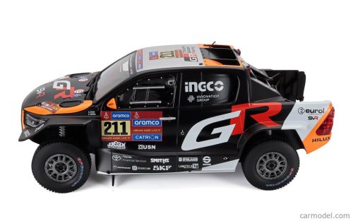 TOYOTA  GR DKR HILUX TEAM TOYOTA GAZOO RACING N 211 RALLY DAKAR 2025 HENK LATEGAN - BRETT CUMMINGS  BLACK ORANGE RED