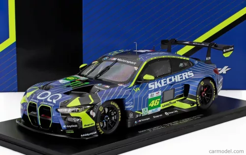 BMW  4-SERIES M4 GT3 EVO 3.0L TURBO TEAM WRT N 46 24h LE MANS 2025 VALENTINO ROSSI - KELVIN VAN DER LINDE - AHMAD AL HARTHY  BLUE YELLOW