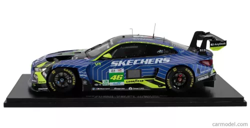 BMW  4-SERIES M4 GT3 EVO 3.0L TURBO TEAM WRT N 46 24h LE MANS 2025 VALENTINO ROSSI - KELVIN VAN DER LINDE - AHMAD AL HARTHY  BLUE YELLOW
