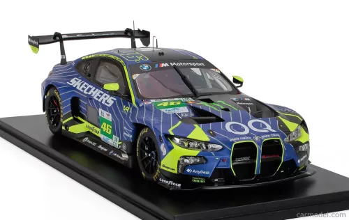 BMW  4-SERIES M4 GT3 EVO 3.0L TURBO TEAM WRT N 46 24h LE MANS 2025 VALENTINO ROSSI - KELVIN VAN DER LINDE - AHMAD AL HARTHY  BLUE YELLOW