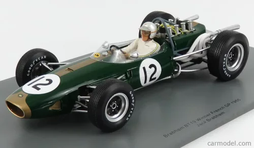 BRABHAM   F1  BT19 N 12 WINNER FRENCH GP JACK BRABHAM 1966 WORLD CHAMPION   GREEN GOLD