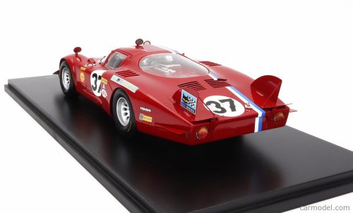 ALFA ROMEO   T33/2 1996cc V8 TEAM VDS RACING N 37 24h LE MANS 1968 T.PILETTE - R.SLOTEMAKER - CON VETRINA - WITH SHOWCASE   RED