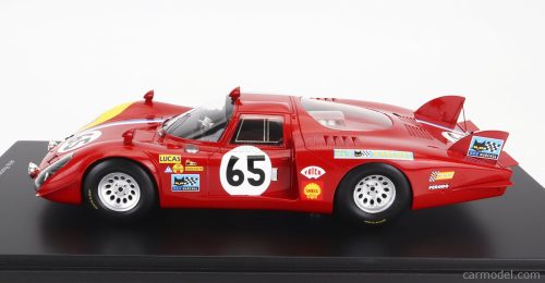 ALFA ROMEO  T33/2 1996cc V8 TEAM VDS RACING N 65 24h LE MANS 1968 S.TROSCH - K.VON WENDT - CON VETRINA - WITH SHOWCASE - SPECIAL BOX