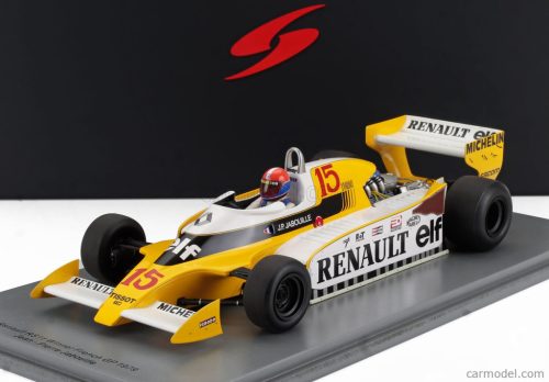 RENAULT  F1 RS11 N 15 WINNER FRANCE GP 1979 J.P.JABOUILLE - CON VETRINA - WITH SHOWCASE - SPECIAL BOX  YELLOW WHITE
