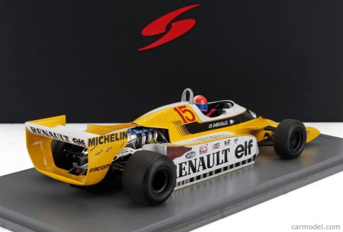 RENAULT  F1 RS11 N 15 WINNER FRANCE GP 1979 J.P.JABOUILLE - CON VETRINA - WITH SHOWCASE - SPECIAL BOX  YELLOW WHITE