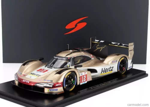 PORSCHE  963 9RD 4.6L TURBO V8 TEAM HERTZ JOTA N 12 24h LE MANS 2024 WILL STEVENS - NORMAN NATO - CALLUM ILOTT  WHITE GOLD