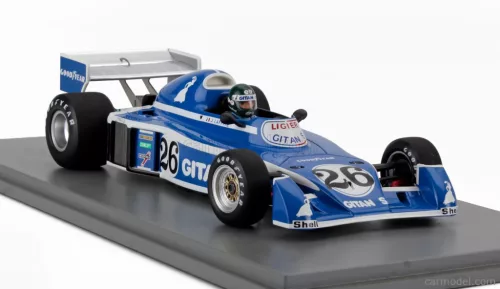 LIGIER  JS5 N 26 3rd BELGIUM GP 1976 JACQUES LAFFITE  BLUE WHITE