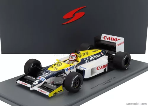 WILLIAMS  F1  FW11 HONDA TEAM WILLIAMS N 6 WINNER BRAZILIAN GP 1986 NELSON PIQUET  BLUE YELLOW WHITE