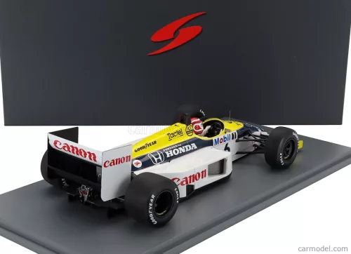 WILLIAMS  F1  FW11 HONDA TEAM WILLIAMS N 6 WINNER BRAZILIAN GP 1986 NELSON PIQUET  BLUE YELLOW WHITE