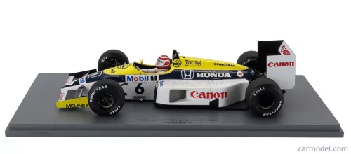 WILLIAMS  F1  FW11 HONDA TEAM WILLIAMS N 6 WINNER BRAZILIAN GP 1986 NELSON PIQUET  BLUE YELLOW WHITE