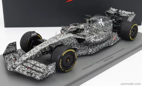 ALFA ROMEO  F1  C42 TEAM ORLEN RACING N 88 TEST BARCELONA 2022 ROBERT KUBICA - CON VETRINA - WITH SHOWCASE - SPECIAL BOX  WHITE BLACK