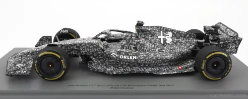 ALFA ROMEO  F1  C42 TEAM ORLEN RACING N 88 TEST BARCELONA 2022 ROBERT KUBICA - CON VETRINA - WITH SHOWCASE - SPECIAL BOX  WHITE BLACK