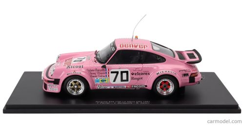 PORSCHE  911 934 3.0L TURBO TEAM PERRIER N 70 24h LE MANS 1981 THIERRY PERRIER - VALENTIN BERTAPELLE - BERNARD SALAM  PINK
