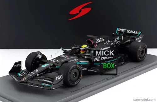 Mercedes  F1 W14 TEAM MERCEDES-AMG PETRONAS FORMULA ONE N 47 TIRES TEST SPAIN GP 2023 MICK SCHUMACHER  MATT BLACK