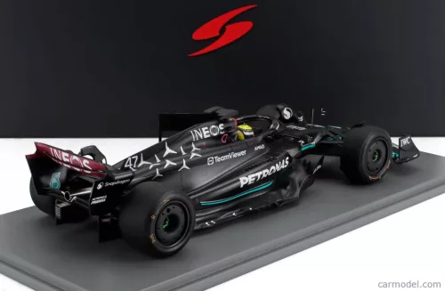 Mercedes  F1 W14 TEAM MERCEDES-AMG PETRONAS FORMULA ONE N 47 TIRES TEST SPAIN GP 2023 MICK SCHUMACHER  MATT BLACK