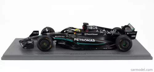 Mercedes  F1 W14 TEAM MERCEDES-AMG PETRONAS FORMULA ONE N 47 TIRES TEST SPAIN GP 2023 MICK SCHUMACHER  MATT BLACK