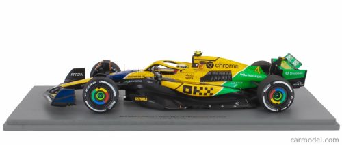 McLAREN  F1  MCL38 TEAM MCLAREN N 4 4th MONACO GP 2024 LANDO NORRIS  YELLOW GREEN BLACK