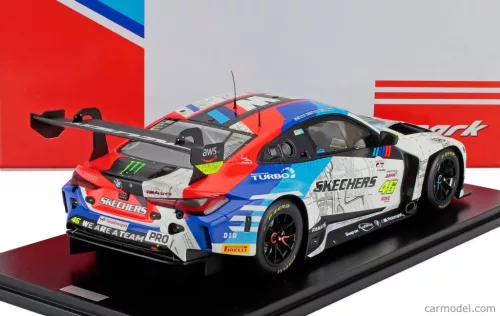 BMW  4-SERIES M4 GT3 TEAM WRT N 46 24h SPA 2024 VALENTINO ROSSI - MAXIME MARTIN - RAFFAELE MARCIELLO  WHITE BLUE RED