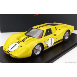   FORD USA  GT40 MKIV 7.0L V8 TEAM FORD MOTOR COMPANY N 1 WINNER 12h SEBRING 1967 M.ANDRETTI - B.McLAREN - CON VETRINA - WITH SHOWCASE - SPECIAL BOX  YELLOW BLACK