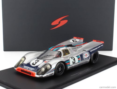 PORSCHE  917K 4.9L TEAM MARTINI RACING N 3 WINNER 12h SEBRING 1971 VIC ELFORD - GERARD LARROUSSE  SILVER BLUE