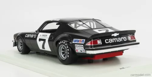 CHEVROLET  CAMARO COUPE N 7 WINNER IROC MICHIGAN 1974 B.UNSER - CON VETRINA - WITH SHOWCASE  BLACK