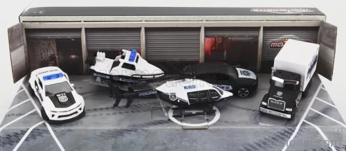 CHEVROLET  SET ASSORTMENT 5 CARS POLICE FORCE PIECES  WHITE BLACK