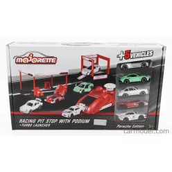   PORSCHE  SET AREA SERVICE CANOPY + PODIO PODIUM + LANCIATORE + 5X PORSCHE  VARIOUS
