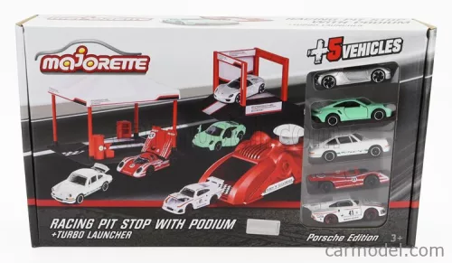 PORSCHE  SET AREA SERVICE CANOPY + PODIO PODIUM + LANCIATORE + 5X PORSCHE  VARIOUS