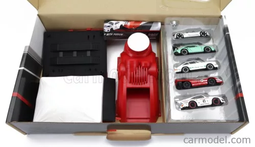 PORSCHE  SET AREA SERVICE CANOPY + PODIO PODIUM + LANCIATORE + 5X PORSCHE  VARIOUS