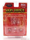FIGURES  SET 4X LION DANCE 2  RED