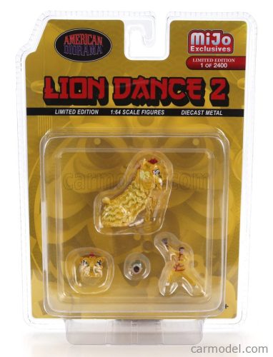 FIGURES  SET 4X LION DANCE 2  YELLOW