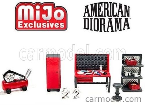 ACCESSORIES  SET OFFICINA GARAGE TOOL  GREY RED