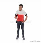 FIGURES  MAN RACE CREW IV  BLACK RED WHITE
