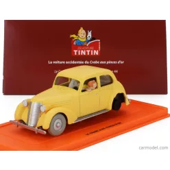   TIN TIN  TIN TIN LA VOITURE ACCIDENTEE DU CRABE AUX PRINCES D'OR 1944  MATT YELLOW