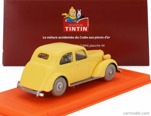 TIN TIN  TIN TIN LA VOITURE ACCIDENTEE DU CRABE AUX PRINCES D'OR 1944  MATT YELLOW