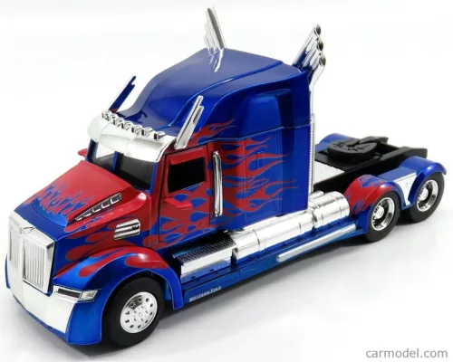 WESTERN STAR  5700 XE TRACTOR TRUCK 2009 - OPTIMUS PRIME TRANSFORMERS V L'ULTIMO CAVALIERE - MOVIE 2017  BLUE MET RED