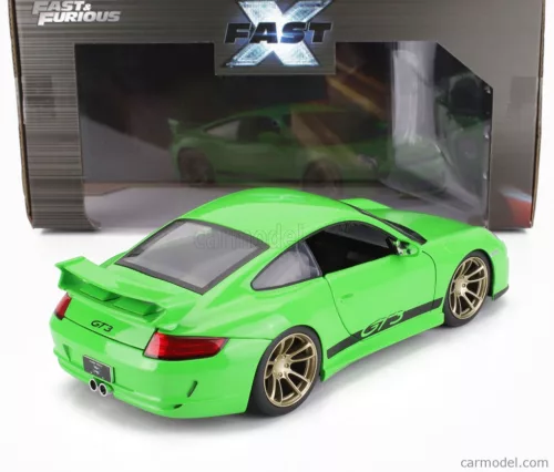PORSCHE  911 997 GT3 RS COUPE 2007 - FAST & FURIOUS  GREEN