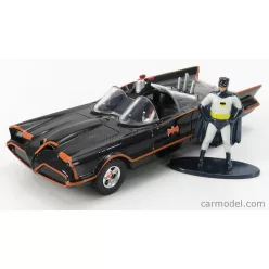   BATMAN  BATMOBILE 1966 - CLASSIC TV SERIES WITH BATMAN FIGURE  BLACK RED